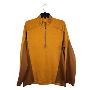 Patagonia Capilene 3 Quarter Zip Fleece Pullover Men's Medium Orange Brown